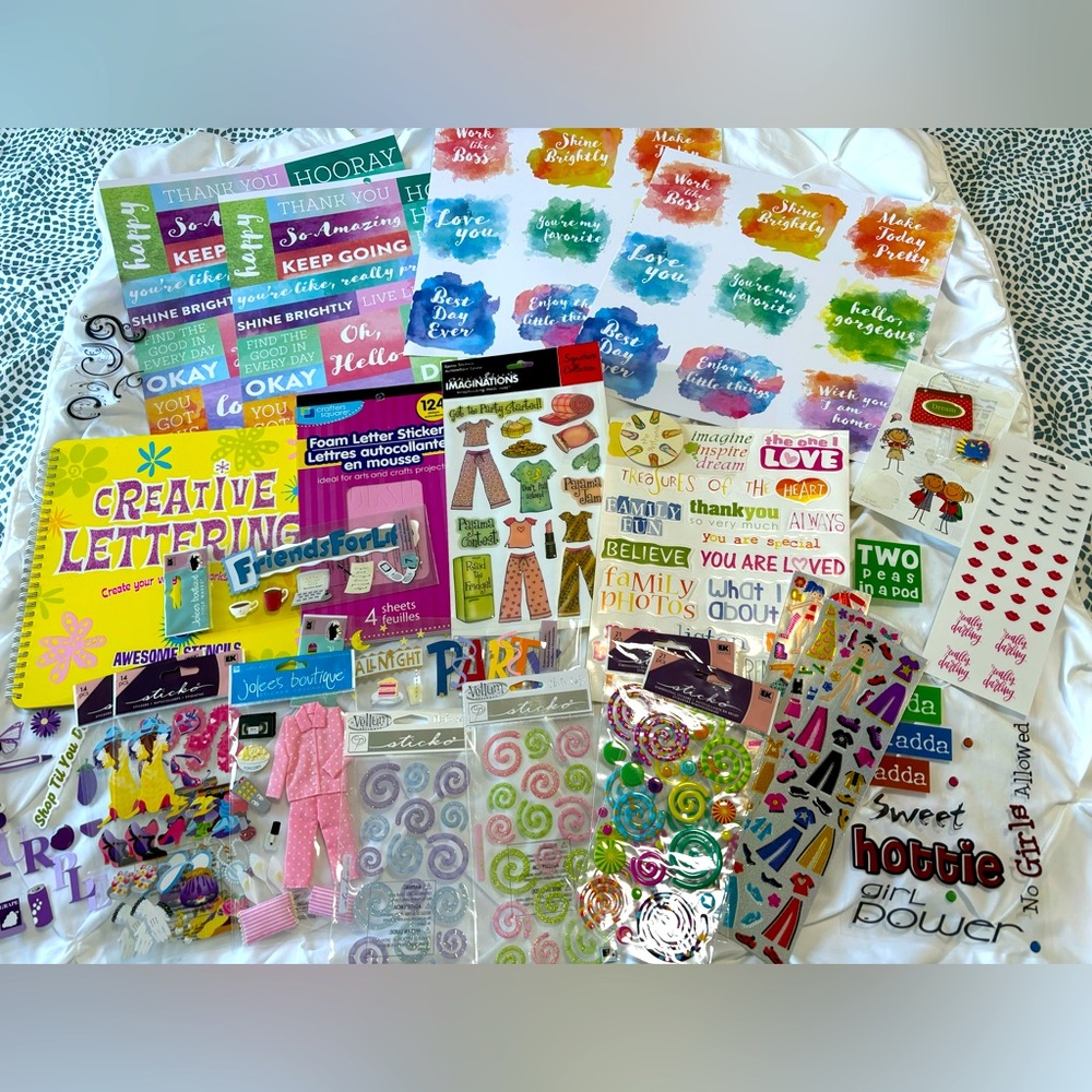 Groovy Gal Pal Scrapbook Stickers and Stencils